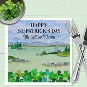 St Patrick's Day Lucky Kleeblatt Individuelle Name Serviette