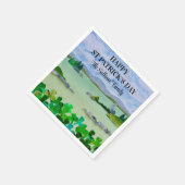 St Patrick's Day Lucky Kleeblatt Individuelle Name Serviette (Ecke)