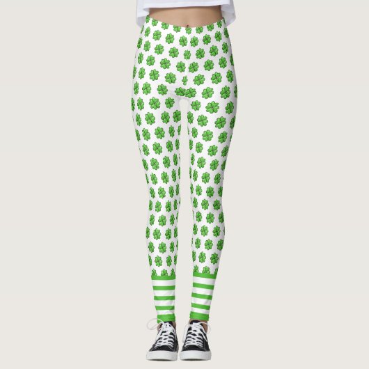 St. Patrick's Day Lucky Kleeblatt Leggings - Festi (Vorderseite)