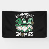 St Patricks Day Lucky Kleeblatt Leopard Gnomes Banner (Horizontal)