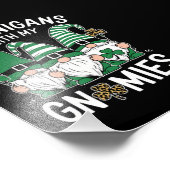 St Patricks Day Lucky Kleeblatt Leopard Gnomes Fotodruck (Ecke)