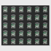 St Patricks Day Lucky Kleeblatt Leopard Gnomes Geschenkpapier (Flach)