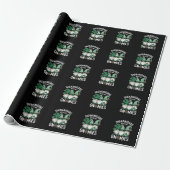 St Patricks Day Lucky Kleeblatt Leopard Gnomes Geschenkpapier (Ungerollt)