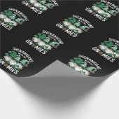 St Patricks Day Lucky Kleeblatt Leopard Gnomes Geschenkpapier (Ecke)