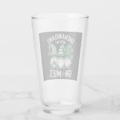 St Patricks Day Lucky Kleeblatt Leopard Gnomes Glas (Rückseite)