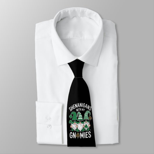 St Patricks Day Lucky Kleeblatt Leopard Gnomes Krawatte (Gebunden)