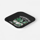 St Patricks Day Lucky Kleeblatt Leopard Gnomes Pappteller (Gewinkelt)