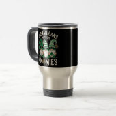 St Patricks Day Lucky Kleeblatt Leopard Gnomes Reisebecher (Vorderseite Links)