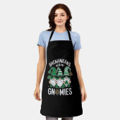 St Patricks Day Lucky Kleeblatt Leopard Gnomes Schürze (Getragen)