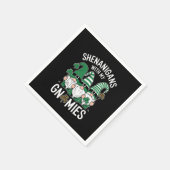 St Patricks Day Lucky Kleeblatt Leopard Gnomes Serviette (Ecke)