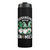 St Patricks Day Lucky Kleeblatt Leopard Gnomes Thermosbecher (Vorderseite)