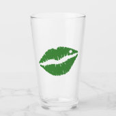 St. Patrick's Day Lucky Kleeblatt Lips Il Glas (Vorderseite)