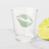 St. Patrick's Day Lucky Kleeblatt Lips Il Schnapsglas (Rückseite)