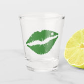 St. Patrick's Day Lucky Kleeblatt Lips Il Schnapsglas (Vorderseite)
