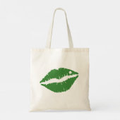 St. Patrick's Day Lucky Kleeblatt Lips Il Tragetasche (Rückseite)
