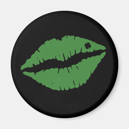 St Patrick's Day Lucky Kleeblatt Lips Irische T - Magnet (Vorne)