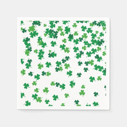 St Patricks Day Lucky Kleeblatt Pattern Serviette (Vorderseite)