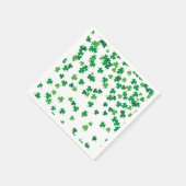 St Patricks Day Lucky Kleeblatt Pattern Serviette (Ecke)