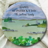 St Patrick's Day Lucky Kleeblatt Personalisiert Pappteller