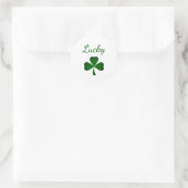 St. Patrick's Day Lucky Kleeblatt Runder Aufkleber (Tasche)