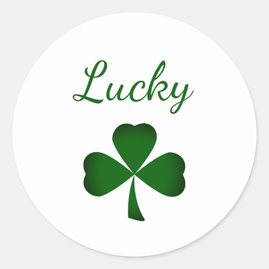 St. Patrick's Day Lucky Kleeblatt Runder Aufkleber (Vorderseite)