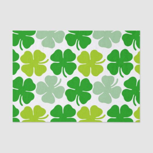 St. Patrick's Day Lucky Kleeblatt Seidenpapier (Vorderseite)