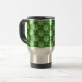 St. Patrick's Day Lucky Kleeblatts Clover Pattern Reisebecher (Vorderseite Links)