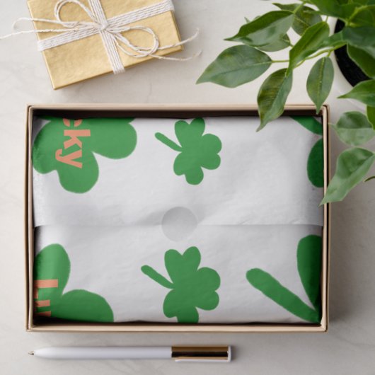 St. Patrick's Day Lucky Kleeblatts Seidenpapier (Geschenk)