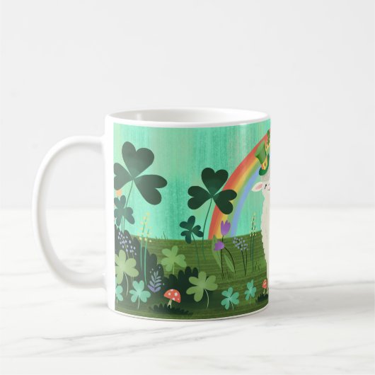 St. Patrick's Day Lucky Lamb Kaffeetasse (Links)