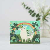 St. Patrick's Day Lucky Lamb Postkarte (Stehend Vorderseite)