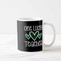 St. Patricks Day Lucky Lehrer Leopard Print Heart