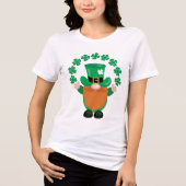 St. Patrick's Day Lucky Leprechaun Gnome Tri-Blend Shirt (Vorderseite)