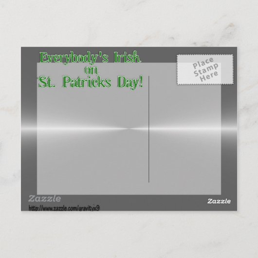 St. Patrick's Day Lucky Lil' Robo-x9 Postkarte (Rückseite)