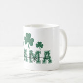 St. Patricks Day Lucky Mama mit grünen Clovers Kaffeetasse (VorderseiteRechts)