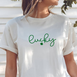 St. Patrick's Day Lucky Minimalistisch & elegant T-Shirt