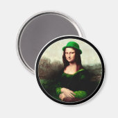 St. Patrick's Day - Lucky Mona Lisa Magnet (Vorderseite/Rückseite)