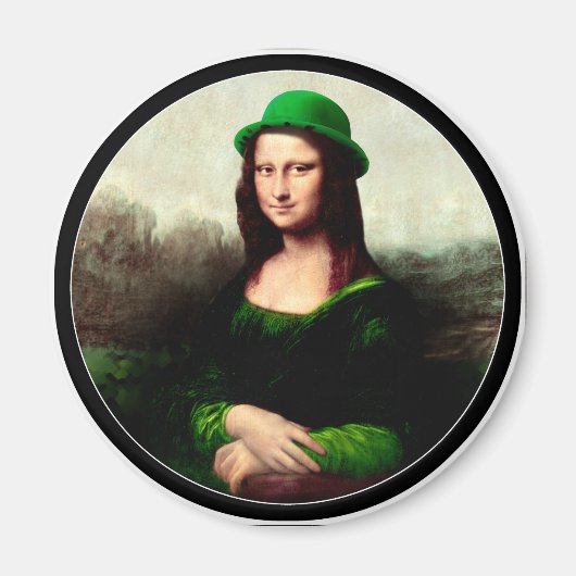 St. Patrick's Day - Lucky Mona Lisa Magnet (Vorne)