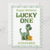 St Patrick's Day Lucky One Dinosaur Card (Vorderseite)