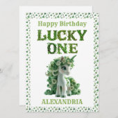 St Patrick's Day Lucky One Einhorn Card (Vorne/Hinten)