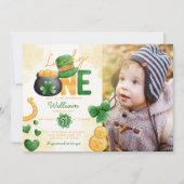 St Patricks Day Lucky ONE Einladung zum 1. Geburts (Vorderseite)