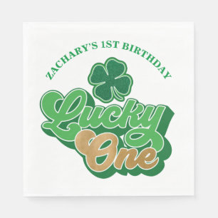 St. Patrick's Day Lucky One Geburtstagspapier Napk Serviette