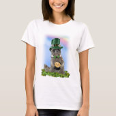 St Patrick's Day - Lucky Raccoon T-Shirt (Vorderseite)