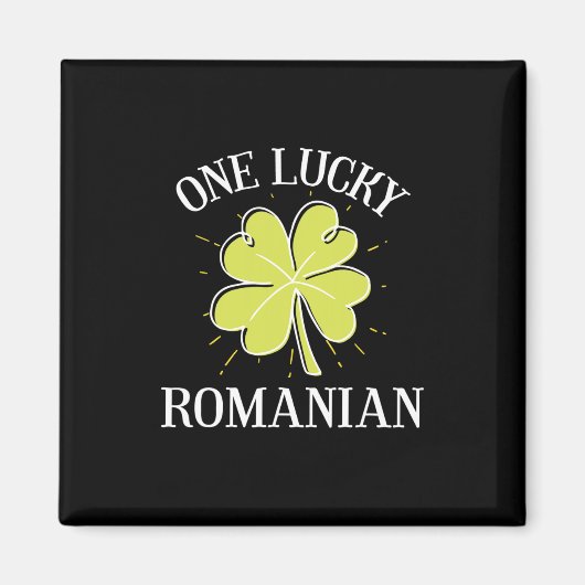 St Patricks Day Lucky Rumänisches Geschenk Magnet (Vorne)