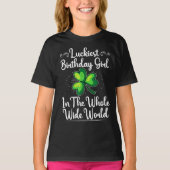 St Patricks Day Lucky Shamrock Clover Happy Birthd T-Shirt (Vorderseite)
