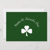 St. Patrick's Day Lucky Shamrock Green Holiday Karte (Vorderseite)