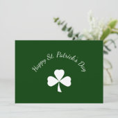St. Patrick's Day Lucky Shamrock Green Holiday Karte (Stehend Vorderseite)