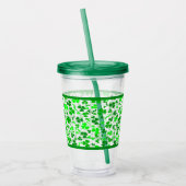 St Patrick's Day Lucky Shamrocks Confetti Acryltrinkbecher (Links)