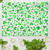 St Patrick's Day Lucky Shamrocks Confetti Pattern Geschirrtuch (Gefaltet)