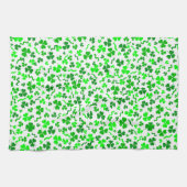St Patrick's Day Lucky Shamrocks Confetti Pattern Geschirrtuch (Horizontal)