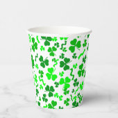St Patrick's Day Lucky Shamrocks Confetti Pattern Pappbecher (Rechts)